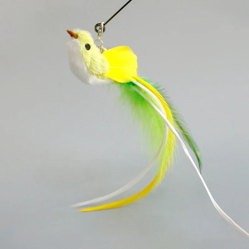 Interactive Cat Feather Toy with Bell - Hands Free Suction Cup Wand for Cat Play & Exercise