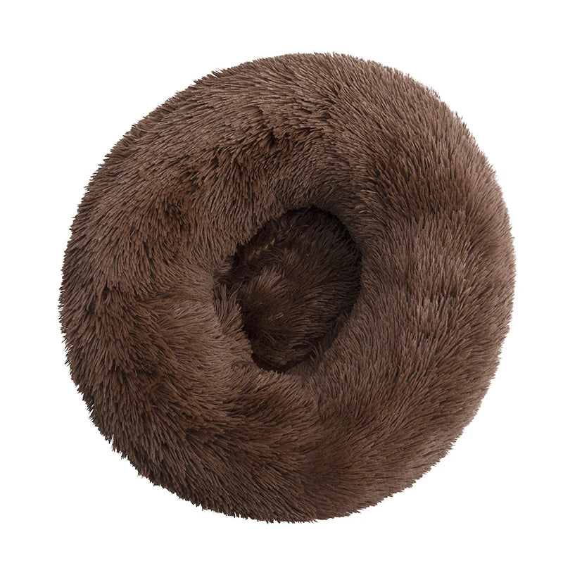 Round Plush Pet Bed - Super Soft Washable Cozy Cats & Dog Nest 40 - 100 cm