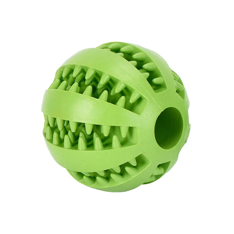 Interactive Rubber Dog Toy Ball – Chew & Treat Dispenser for Dogs and Puppies, Teeth Cleaning Play Ball