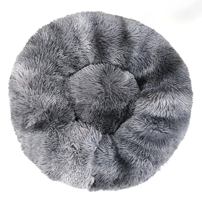 Round Plush Pet Bed - Super Soft Washable Cozy Cats & Dog Nest 40 - 100 cm