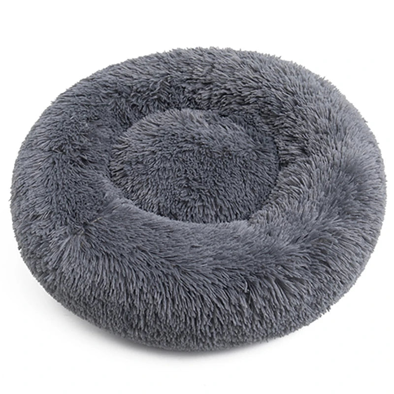 Round Plush Pet Bed - Super Soft Washable Cozy Cats & Dog Nest 40 - 100 cm