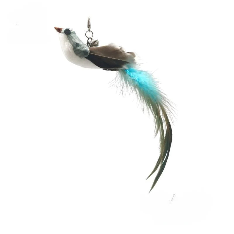 Interactive Cat Feather Toy with Bell - Hands Free Suction Cup Wand for Cat Play & Exercise