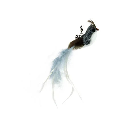 Interactive Cat Feather Toy with Bell - Hands Free Suction Cup Wand for Cat Play & Exercise