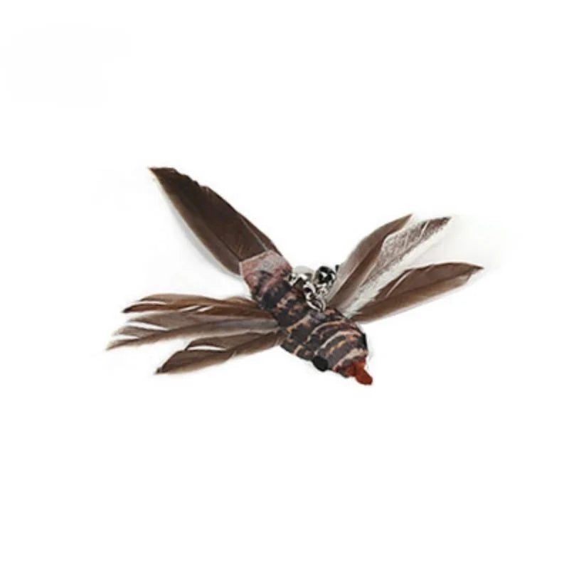 Interactive Cat Feather Toy with Bell - Hands Free Suction Cup Wand for Cat Play & Exercise