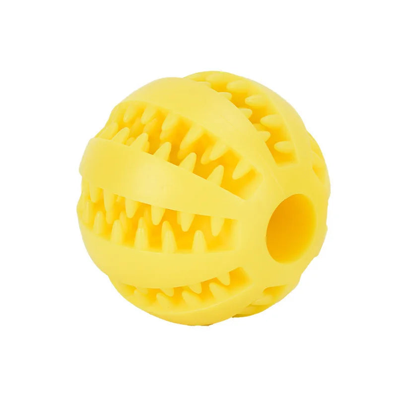 Interactive Rubber Dog Toy Ball – Chew & Treat Dispenser for Dogs and Puppies, Teeth Cleaning Play Ball