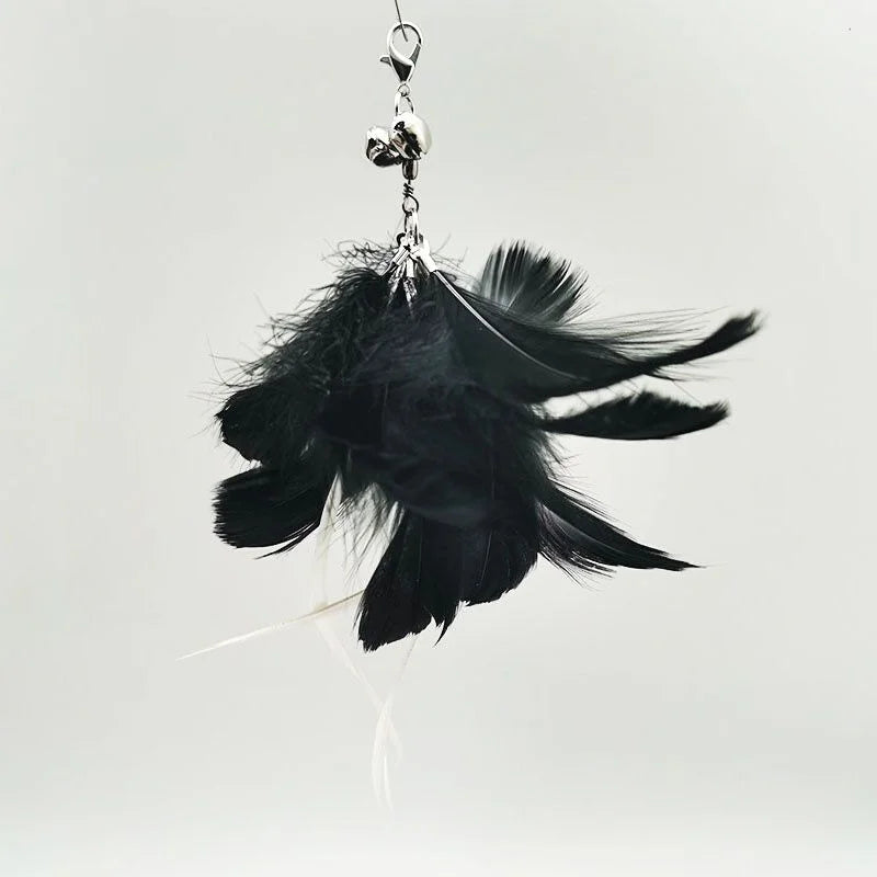 Interactive Cat Feather Toy with Bell - Hands Free Suction Cup Wand for Cat Play & Exercise