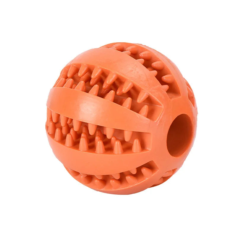 Interactive Rubber Dog Toy Ball – Chew & Treat Dispenser for Dogs and Puppies, Teeth Cleaning Play Ball