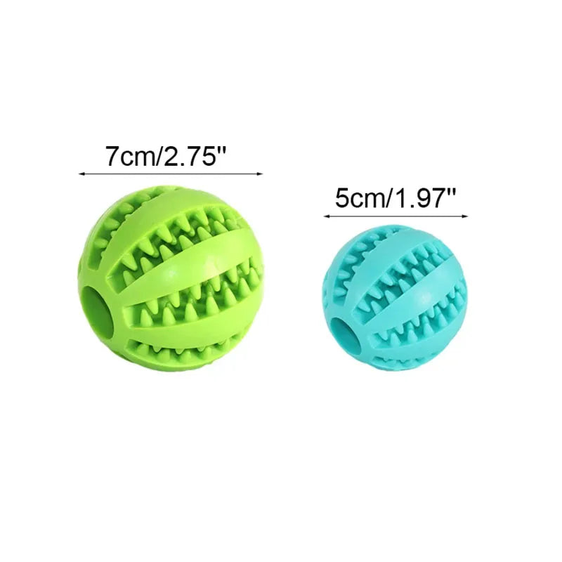Interactive Rubber Dog Toy Ball – Chew & Treat Dispenser for Dogs and Puppies, Teeth Cleaning Play Ball