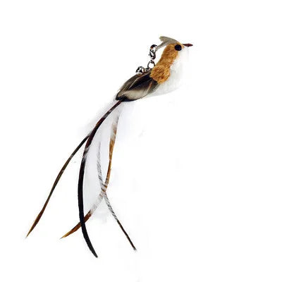 Interactive Cat Feather Toy with Bell - Hands Free Suction Cup Wand for Cat Play & Exercise