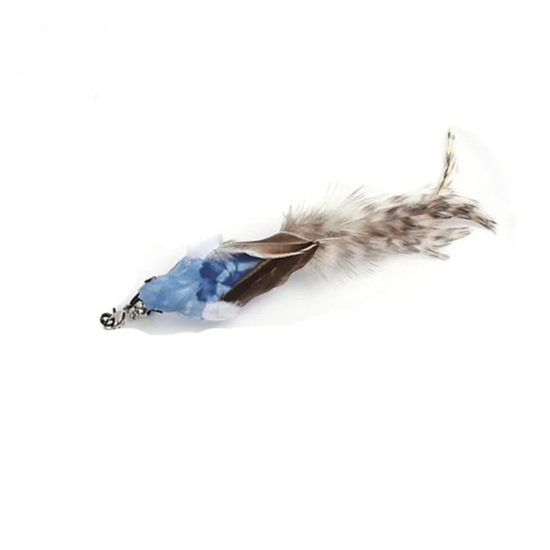 Interactive Cat Feather Toy with Bell - Hands Free Suction Cup Wand for Cat Play & Exercise