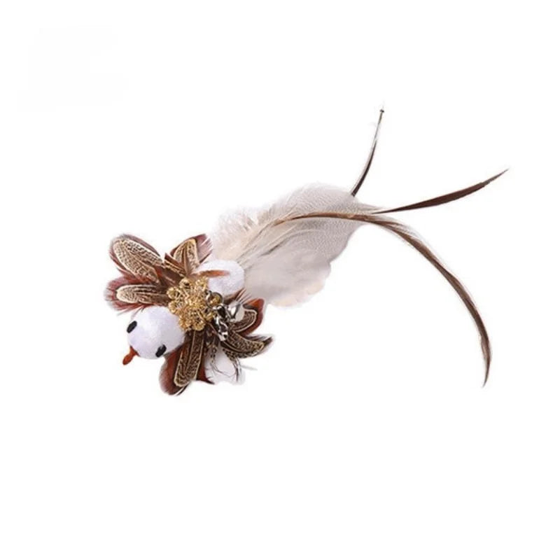 Interactive Cat Feather Toy with Bell - Hands Free Suction Cup Wand for Cat Play & Exercise