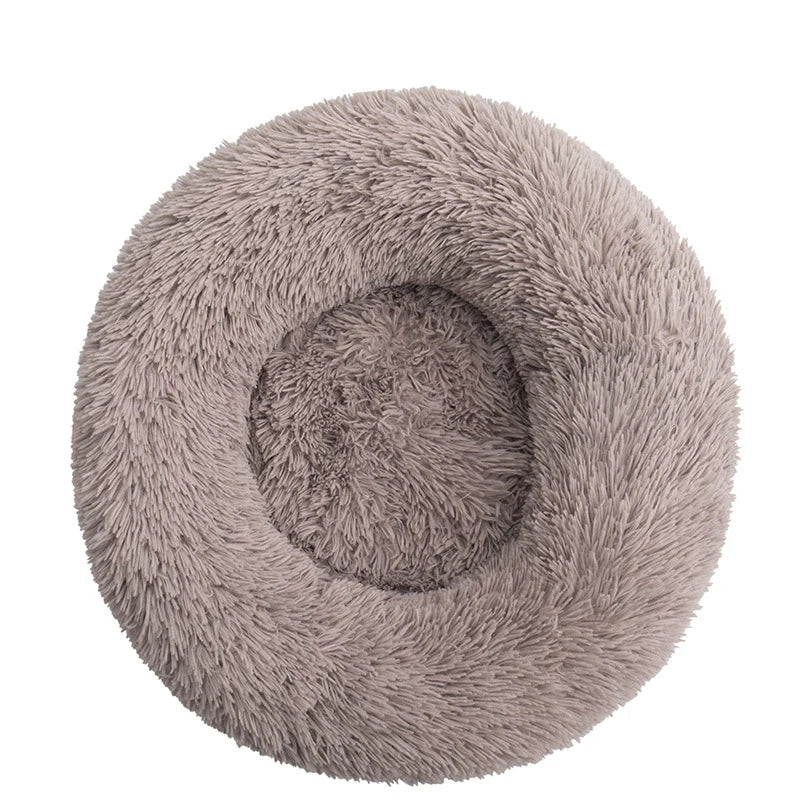 Round Plush Pet Bed - Super Soft Washable Cozy Cats & Dog Nest 40 - 100 cm