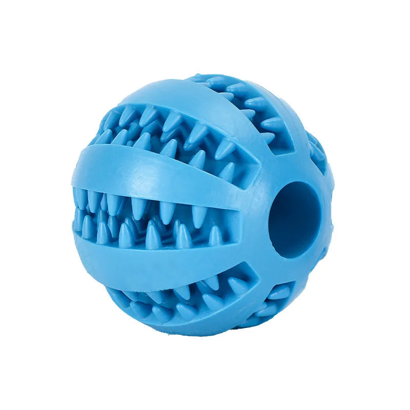 Interactive Rubber Dog Toy Ball – Chew & Treat Dispenser for Dogs and Puppies, Teeth Cleaning Play Ball