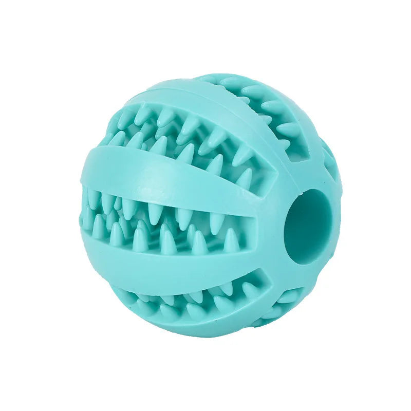 Interactive Rubber Dog Toy Ball – Chew & Treat Dispenser for Dogs and Puppies, Teeth Cleaning Play Ball